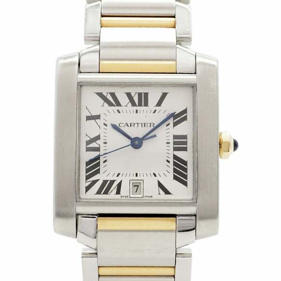 CARTIER Accessories - Cartier Tank Française LM W51005Q4 Silver Dial Watch for Men and Women